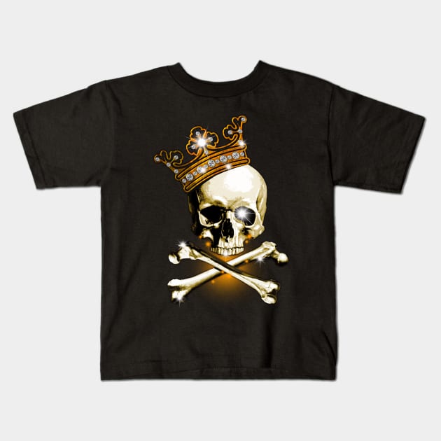 Skull King Kids T-Shirt by Artizan